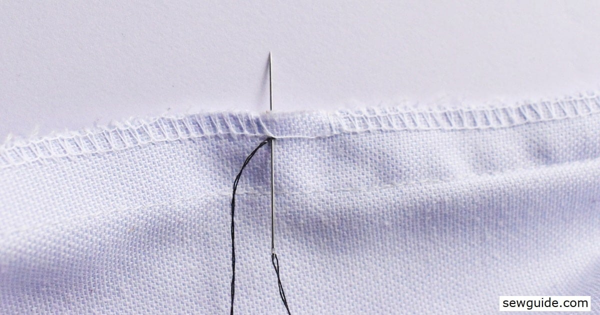 stitches made over the edge