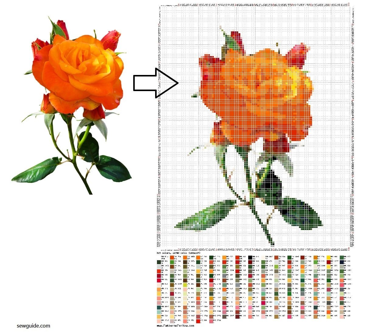 crosst stitch design made on external website