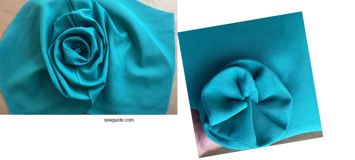 sleeves shaped as a rose