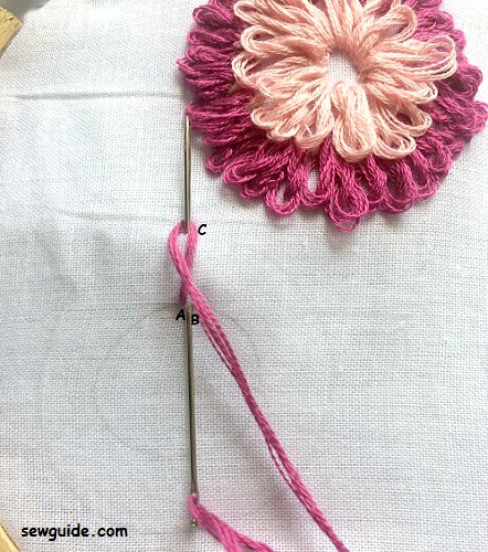 rosette chain stitch