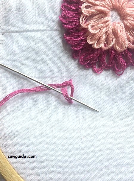 rosette chain stitch
