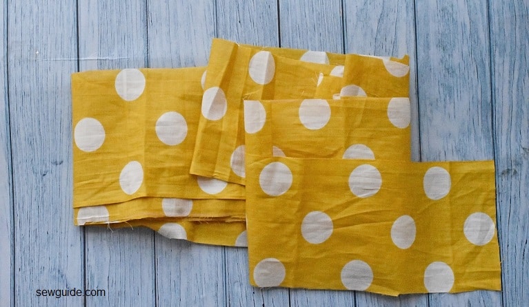 fabric strip for the frills 