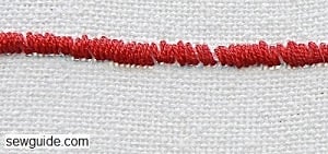 running stitch 3 encroaching stem stitch