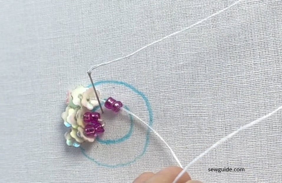 stitch around the circle