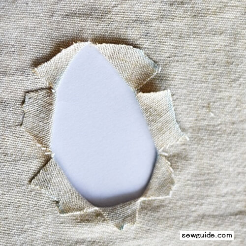 cutwork embroidery with a sewing machine stitching