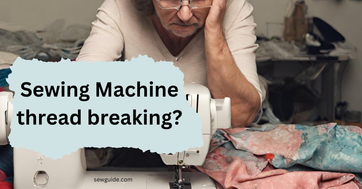 a person sad about his sewing thread breaking