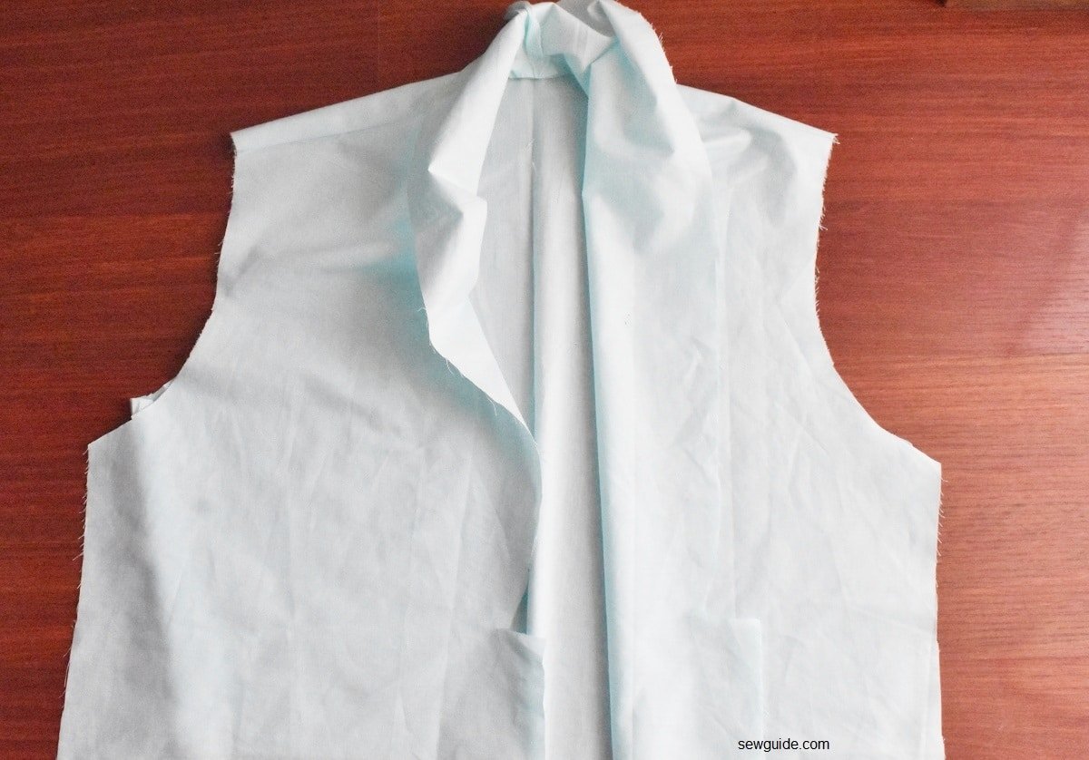 the front bodice joined to the back