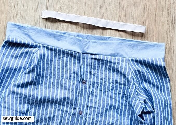 Add elastic to the inside of the casing