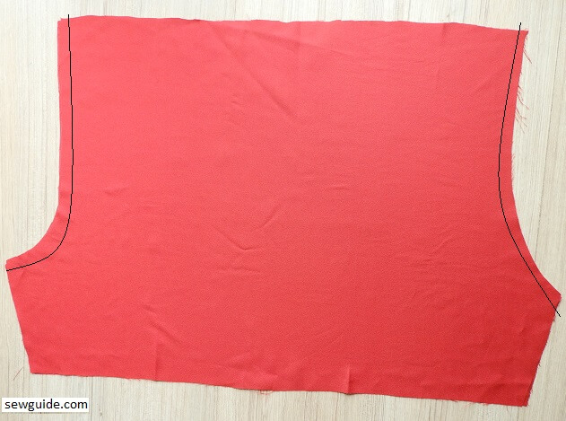 keep the 2 pieces of the cami set and sew the edges on the left abd right side together