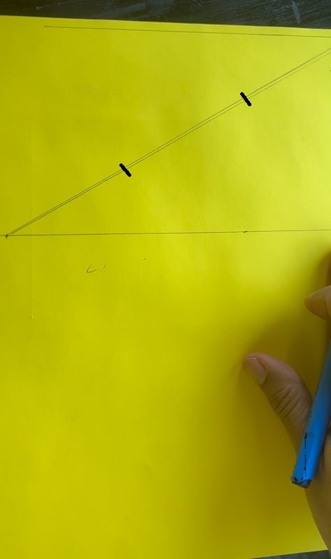 divide the line by 3