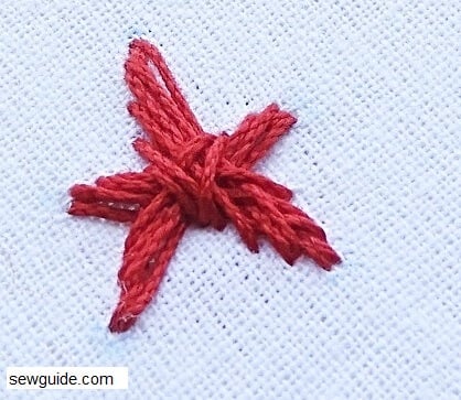 star stitch with filled stitches