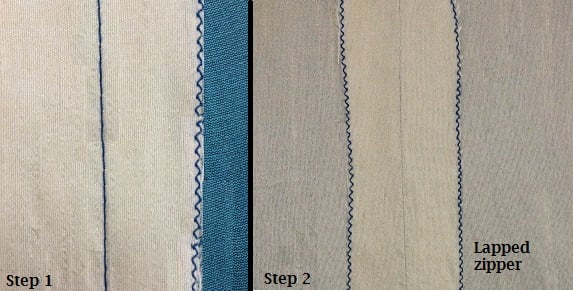 how to sew a lapped zipper