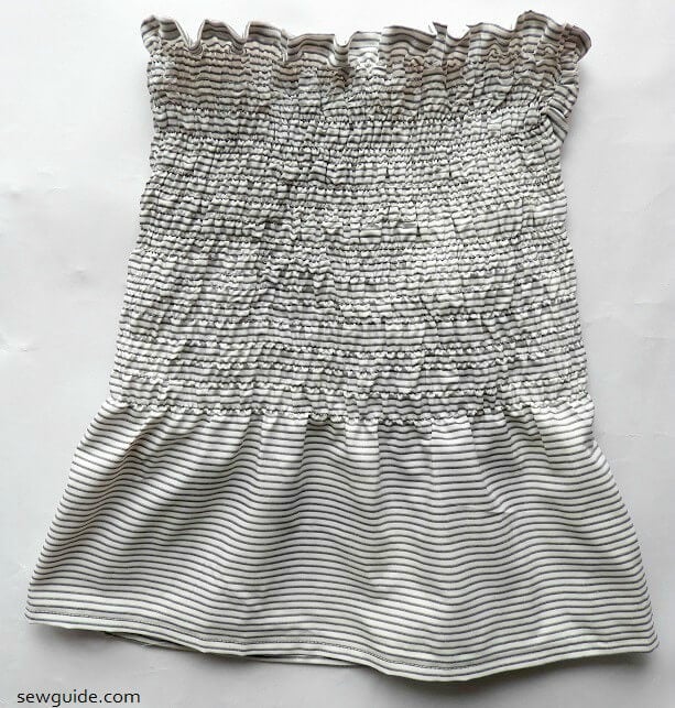 shirred tube top - strapless top