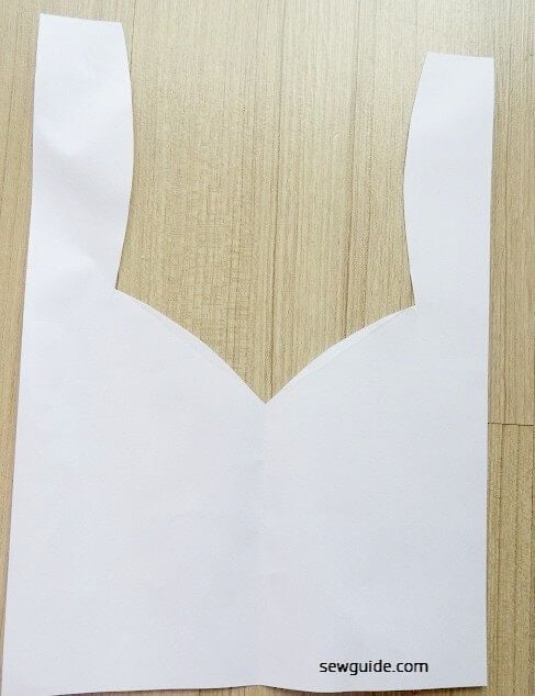cut out the sweet heart neckline paper pattern