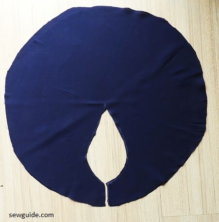 The sewing pattern for the sleeves cut and ready to sew to the top