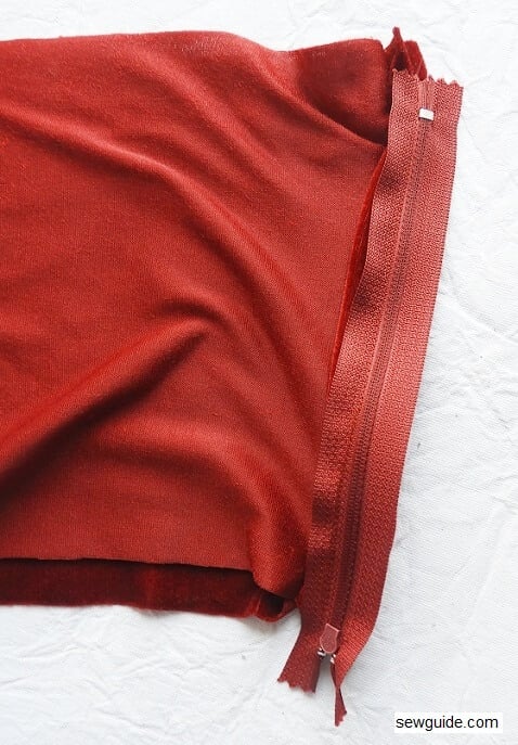 add side zipper to the tube top