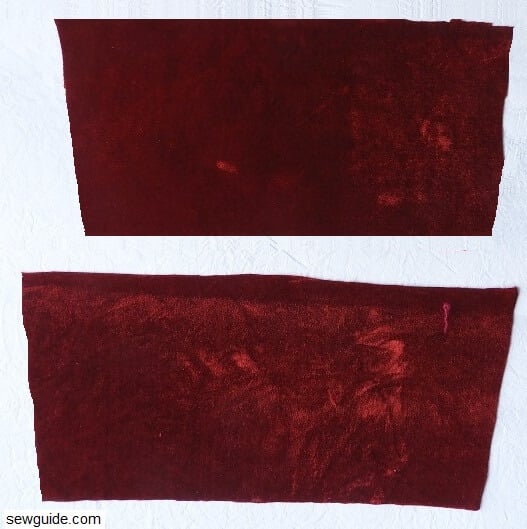 cut out the fabric pieces for the tube top