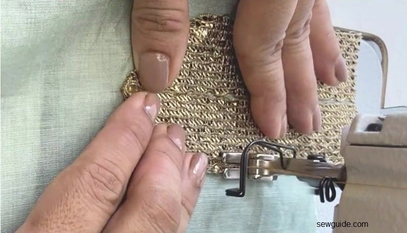 edge sttitch the trim