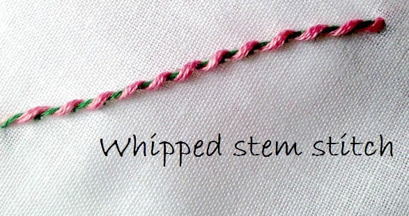 whipped stem stitch