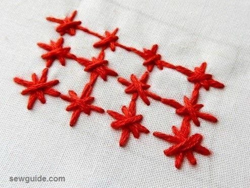 textured background hand embroidery stitches