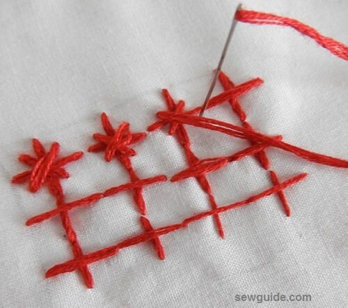 make texture with embroidery stitch