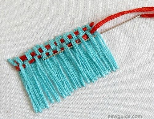 textured background hand embroidery stitches