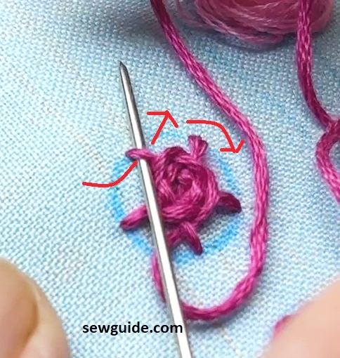 weave over and under the spokes