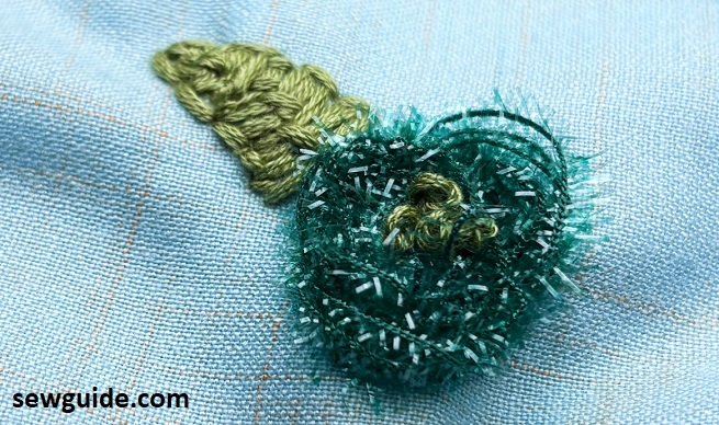 chenille yarn woven rose