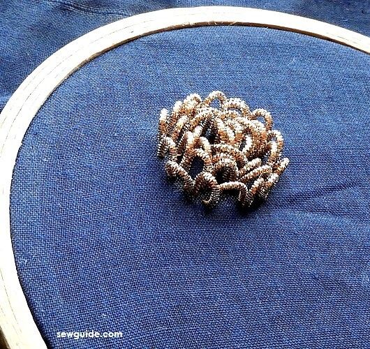 loop stitching with zardosi stitch diy 