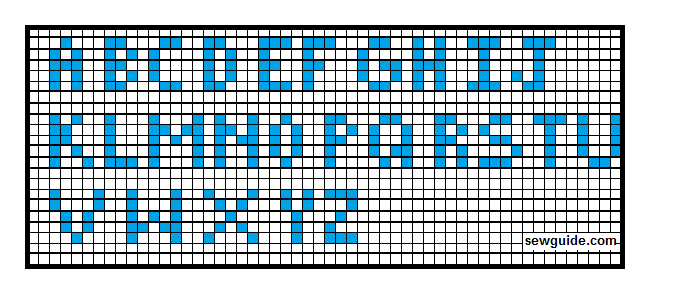 capital letters for cross stitch embroidery