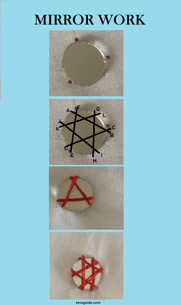 Another embroidery stitch used to do mirror work or shisha work