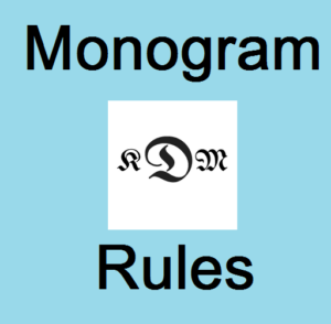 monogram rules