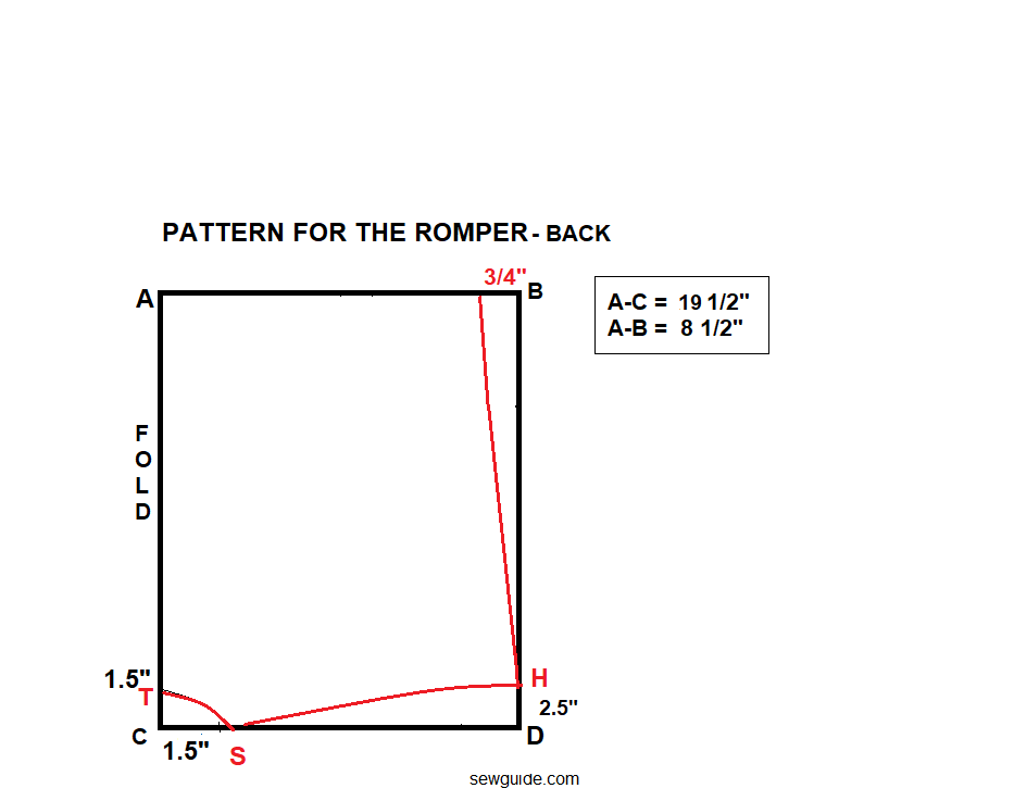 sewing pattern for romper for toddlers -back