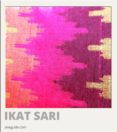Ikat patterned sari of India.