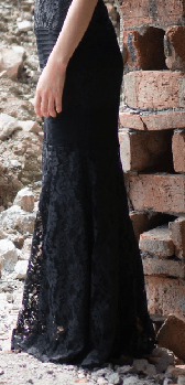 floor length skirt hemline