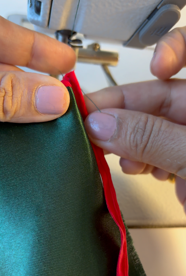 Christmas Napkins, with piping