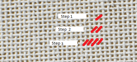 how to make a tent stitch